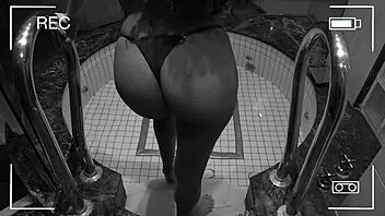 Surveillance camera captures LATINA wife CHEATING in HOTEL jacuzzi with CREAMPIE