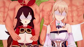 Want to see Klee's outdoor gangbang?