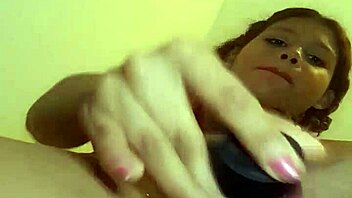 Sweet tight pussy gets fucked by dildo in solo masturbation