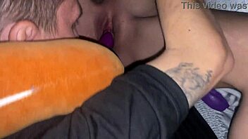 Teens denied orgasm react to hot big dildo deep insertion challenge.