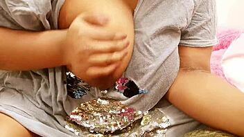 Indian wife shows big tits to brother