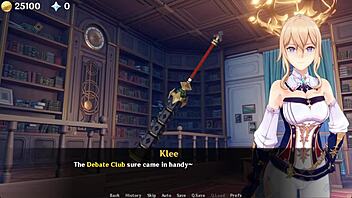 klee gets pranked in this adventure, leading to bondage and lesbian fingering