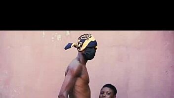 african neighbor's wife kneels for my big dick. blowjob action gets steamy fast.