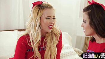 Beautiful teen LESBIAN SEDUCES glam dyke with TRIBBING