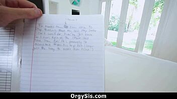 i'm soo excited to meet my new stepbrother and ride him in this taboo orgy