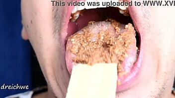 Young Colombian Eats Cookies Sensually