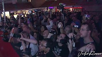 girl from the crowd fucks nacho on stage?