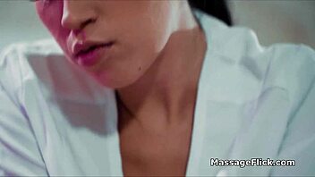 Beautiful Masseuse Seduces Housewife On Desk With Rimjob