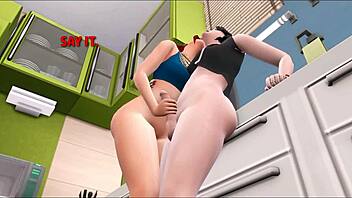 my goth girlfriend turns wild in sims 4 futa adventure