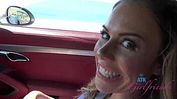 Summer Vixen Gets Naughty Rubbing Her Pussy on Car Ride