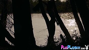 European milf Natalie Costello poses and strips, showing her small tits and perfect ass