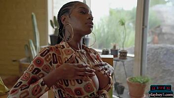 Yo, check Nyla’s huge natural ebony tits in this striptease!