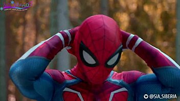 Sia siberia in spider-man costume has sex at home