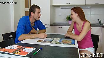 cute european chick widens her legs