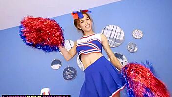 Lee, skinny ladyboy teen, gets deep anal in POV!