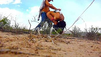Indian and Mexican fuck outdoors