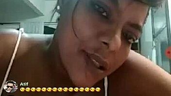 Feel the excitement of this brazilian bbw teasing on webcam