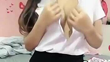 Cambodian student undresses