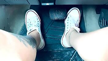 Watch Pedal Pumping And Masturbating 2. Fetish Feet Action!