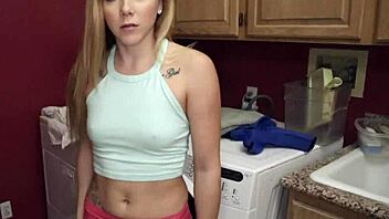 Sexy Petite Stepmother Hollie Mack Nailed By Monster Cock At Home