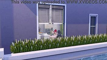 my goth girlfriend turns wild in sims 4 futa adventure