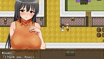 Razpet med Minako v vroči hentai igri