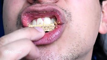 Young Colombian Eats Cookies Sensually