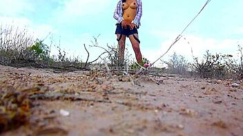 Indian and Mexican fuck outdoors