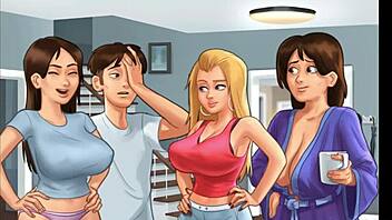 Does The Pervert Neighbor Watch Them Show Off Big Boobs In Cheerleader Uniforms?