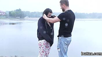 Glamorous skinny nympho gets her tight pussy and tiny anus drilled hard