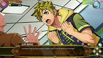 Gay hentai game features Swedish oil massage and spanking
