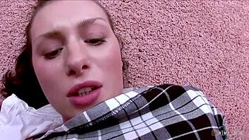 Bet he rushed home to fondle her huge natural tits.