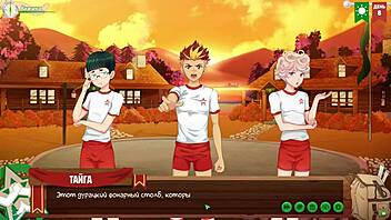 I made a juicy blowjob to Natsumi in game friends camp episode 9