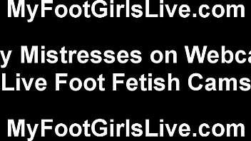 Worship our toes like a good boy, suck em and lick em good