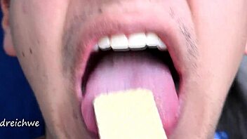 Young Colombian Eats Cookies Sensually