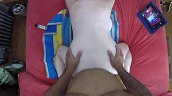 Busty chubby babe gets intense anal creampie