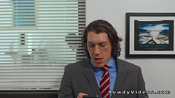 Gay coworkers suck and anal fuck in the office?