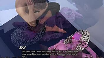 Beautiful woman with perfect body in sexy costumes in this cartoon