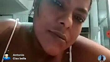 Feel the excitement of this brazilian bbw teasing on webcam
