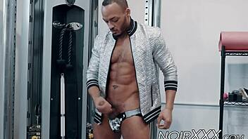 hey, watch muscular black dillon diaz jack off his huge bbc solo at gym!