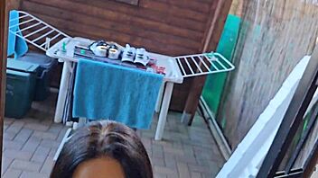 Neighbor Naked In Garden Pt1