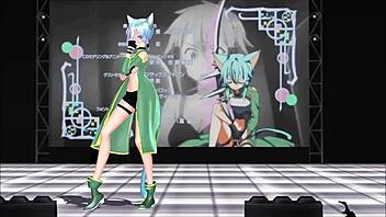 स्वॉर्ड आर्ट की सिनॉन हॉट अनिमे चुदाई एक्शन