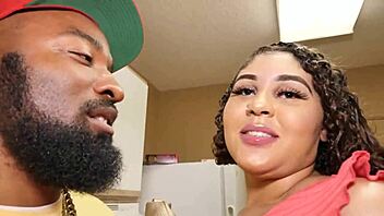 Light-skinned teen with huge tits fucks Texas King Gutta in the hood.