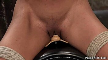 Two Small 18+ Tits Ebonies Riding Sybians in Rough BDSM Bondage