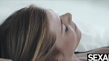 Hot redheads and brunettes in romantic lesbian sex scenes
