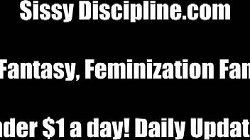 Femdom humiliation in a crossdresser's tube