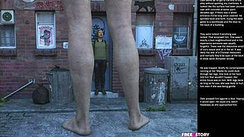 3D cartoon features big apple small gesture sex.