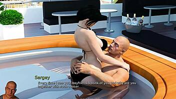 I watch Anna's horny pussy with big dick in this 3D game