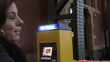 Black Amsterdam Prostitute Handles White Guy with Petite 18+ Body