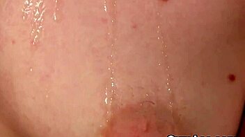 hot beauty gets jizz shot on her face, gulping all the charge in extreme bukkake.